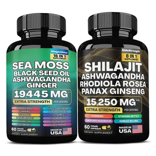 Sea Moss & Shilajit Super Bundle Multi-Minerals